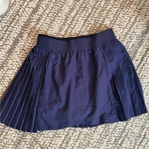 Navy Pleated Women's Skirt